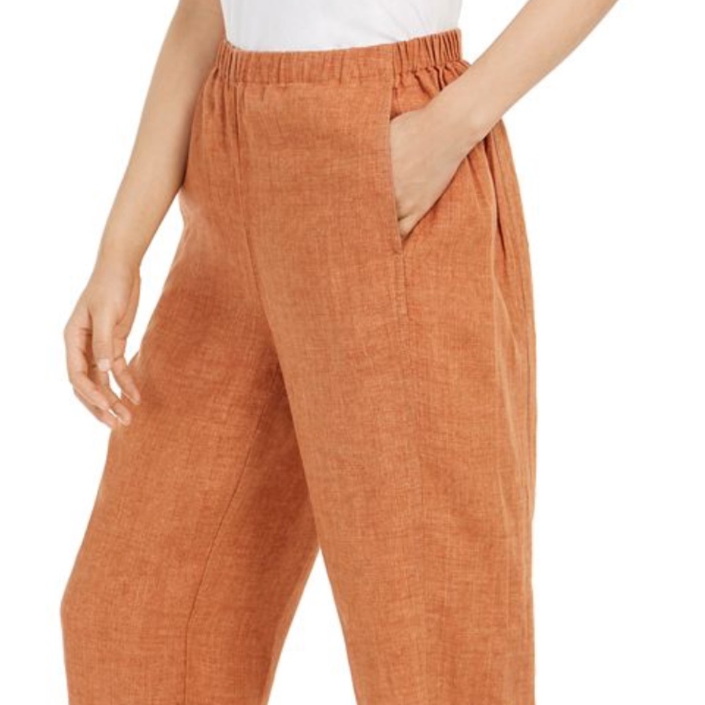 Eileen Fisher Linen Delave Lantern Ankle Pants